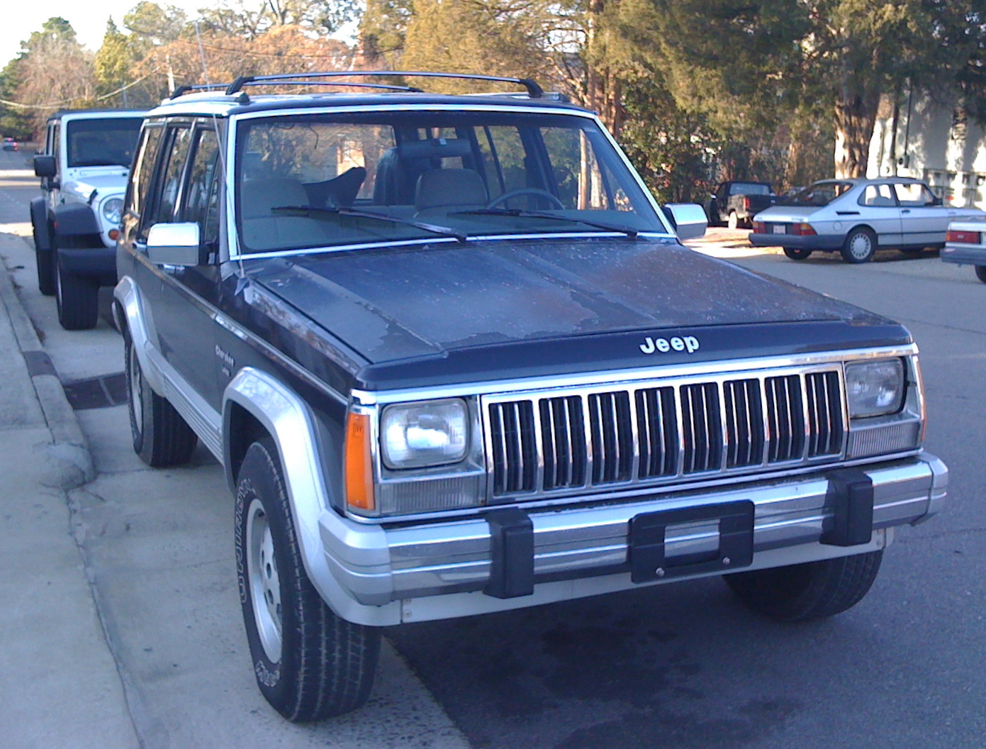 File Jeep Cherokee Xj 4d Laredo Darkblue Sop Fr Jpg Wikimedia Commons