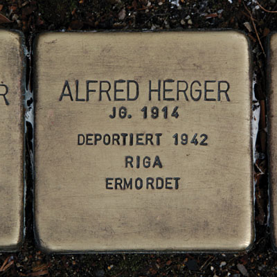 File:Stolperstein Spielmannstr 6 Herger Alfred.jpg