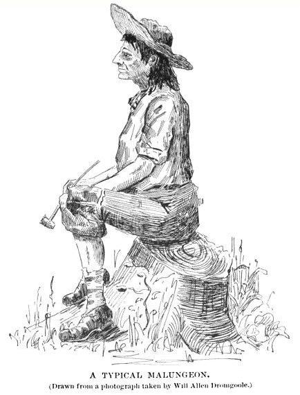 Will Allen Dromgoole's drawing of a Melungeon at Newman's Ridge, Tennessee, c. 1890