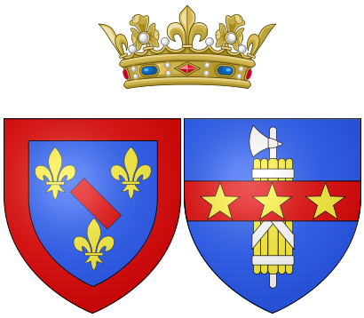 File:Coat of arms of Anne Marie Martinozzi as Princess of Conti.png