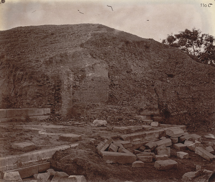 Front View of Baladitya Temple, Nalanda, by Joseph Beglar, 1872.jpg