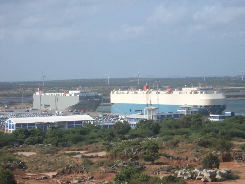 Hambantota Port Docks two ships.jpg