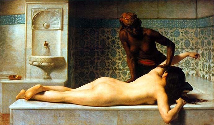Le massage au Hamam par Edouard Debat-Ponsan 1883 (2)