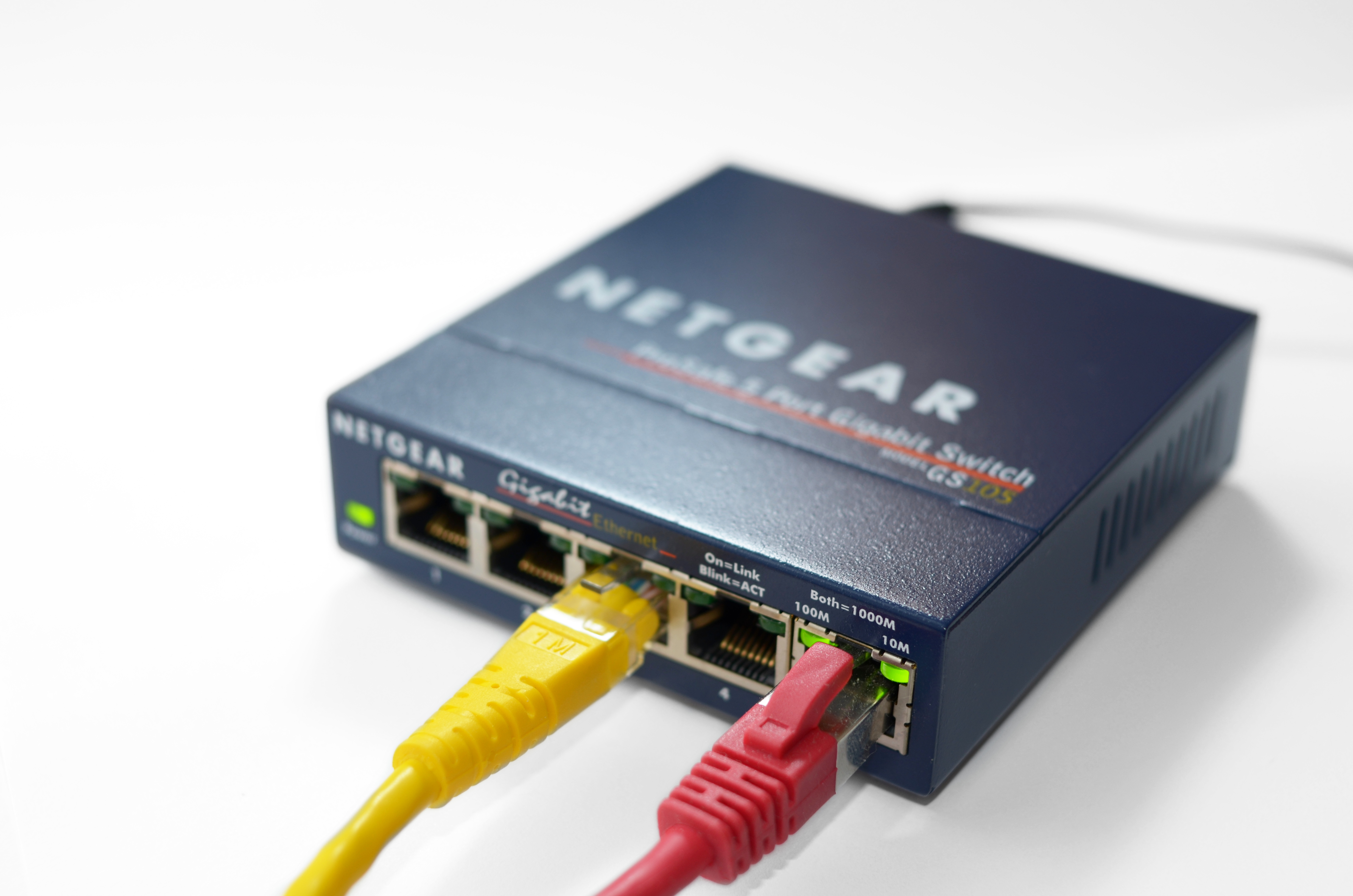 A photograph of an ethernet switch