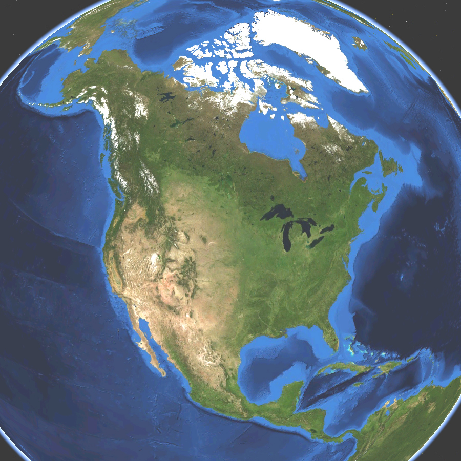 Satellite Map Of North America File:North America satellite.   Wikimedia Commons