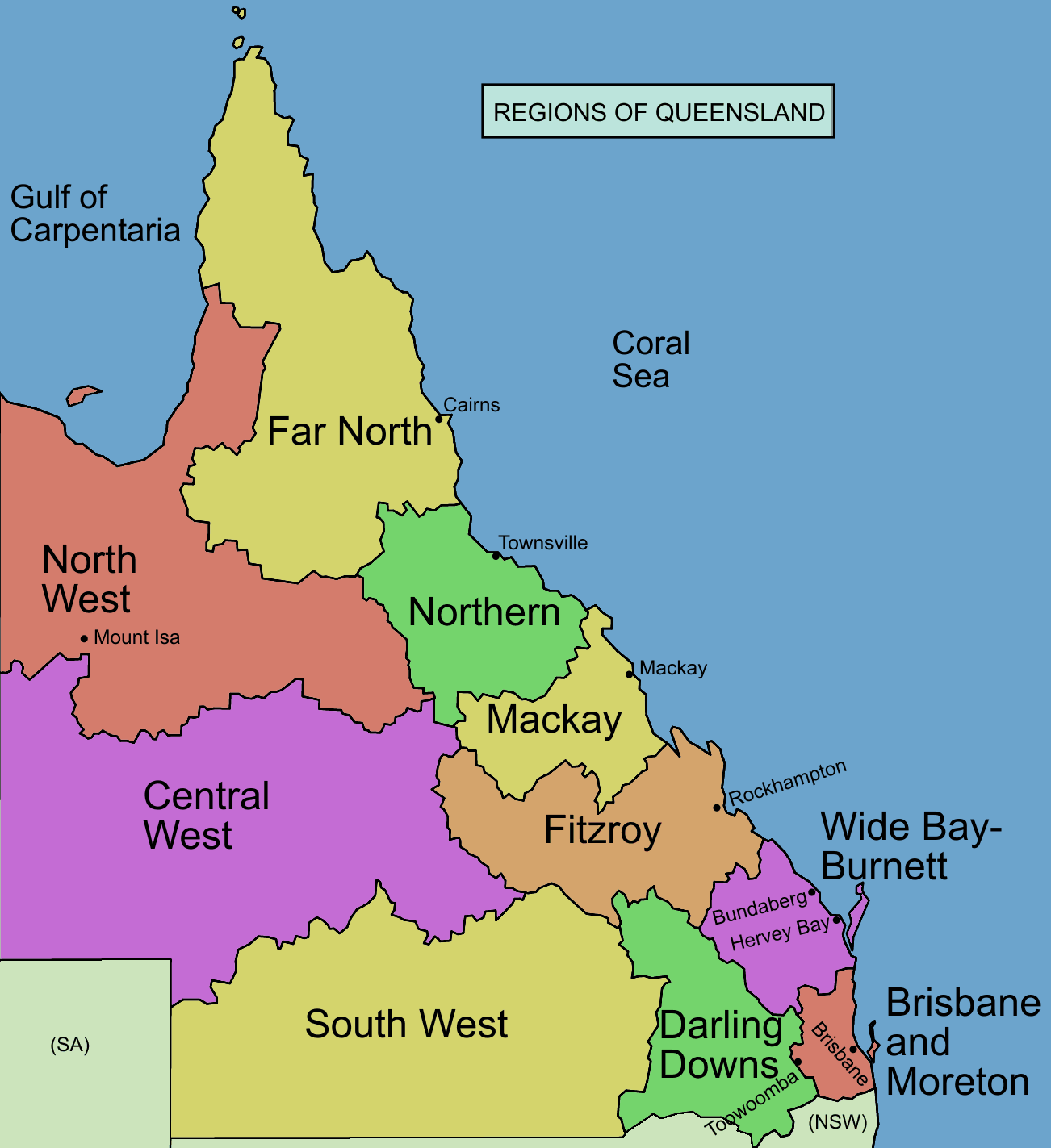 qld region map 