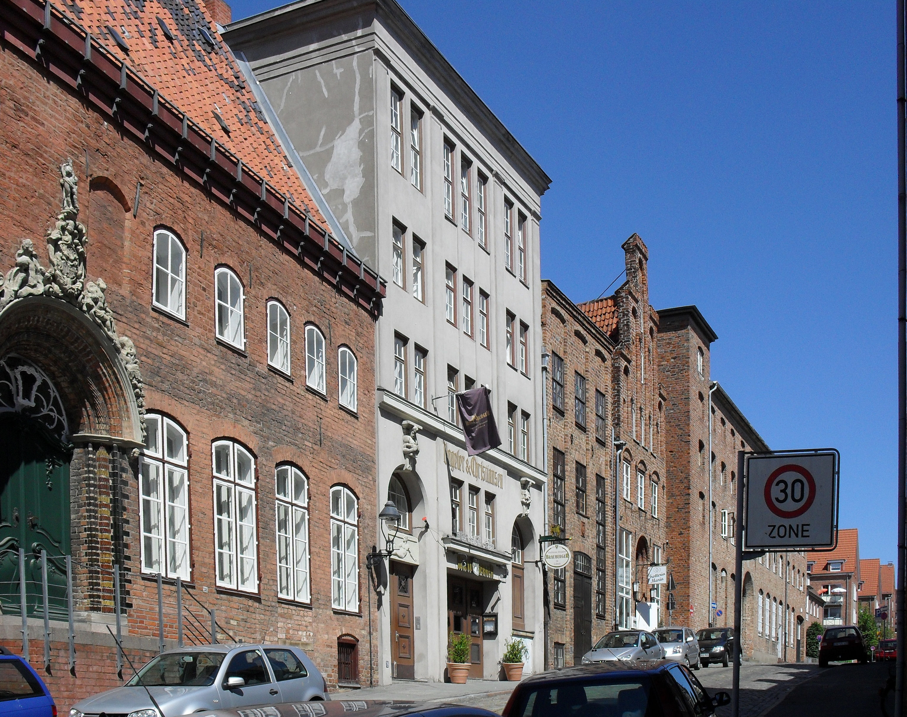 Die Alfstraße in Lübeck