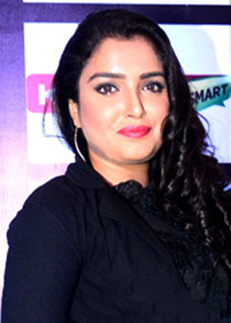 Amrapali Dubey at Press Conference of Celebrity Cricket League 2016 (cropped)