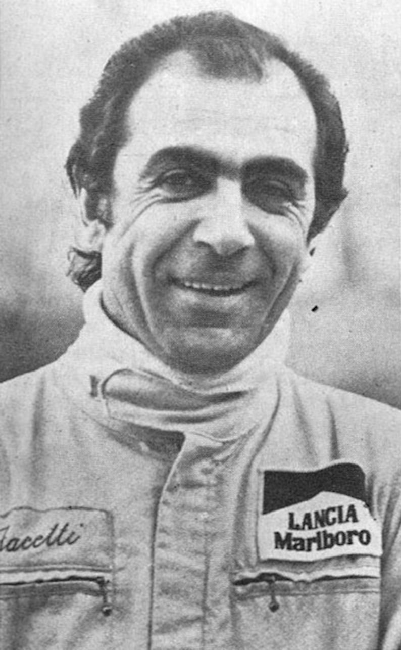 Facetti in 1975 with [[Lancia|Lancia-Marlboro]] racing team