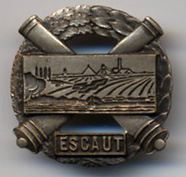 Insigne du Secteur fortifié de l'Escaut -1940 (2e modèle)
