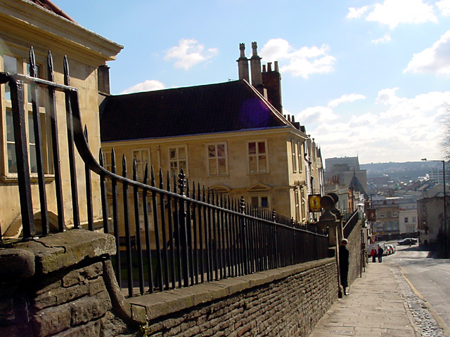 File:Looking down St Michael's Hill past the Almshouse - geograph.org.uk - 133476.jpg