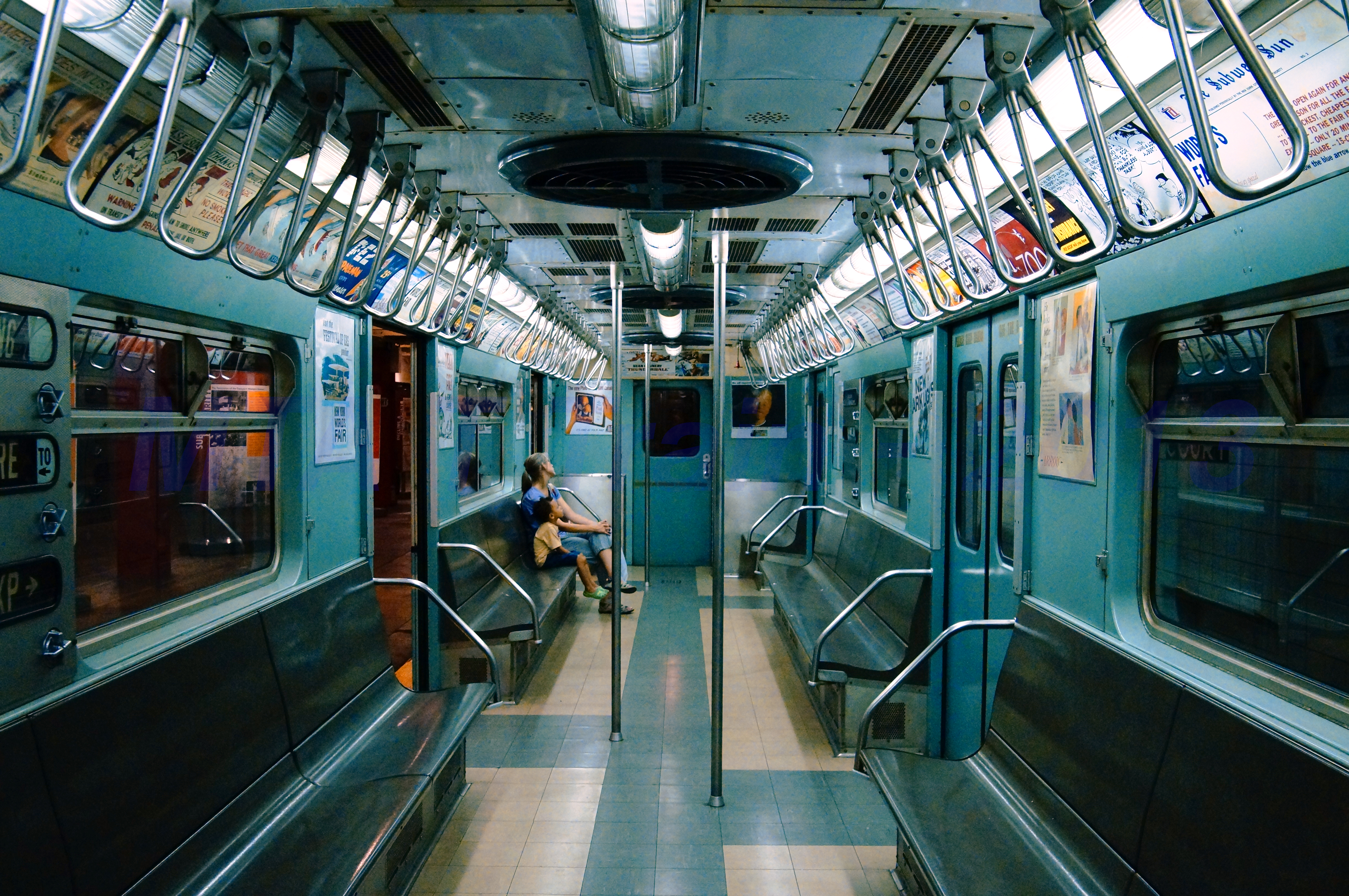 MTA NYC Subway R33WF 9306 interior.jpg. 