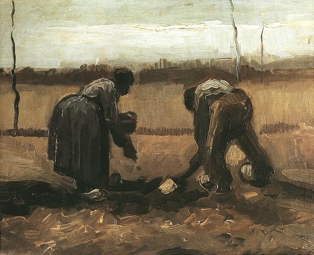 File:Peasant and Peasant Woman Planting Potatoes by Vincent van Gogh.jpg