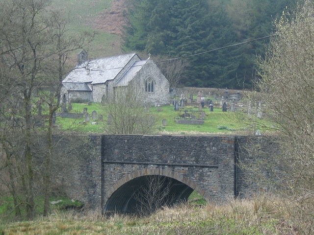 Pontnewydd bridge and church near Llanwrtyd Wells - geograph.org.uk - 157533