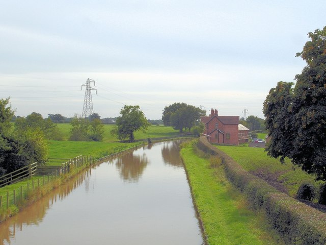 File:Shropshire Union Canal from bridge 19 - geograph.org.uk - 575311.jpg