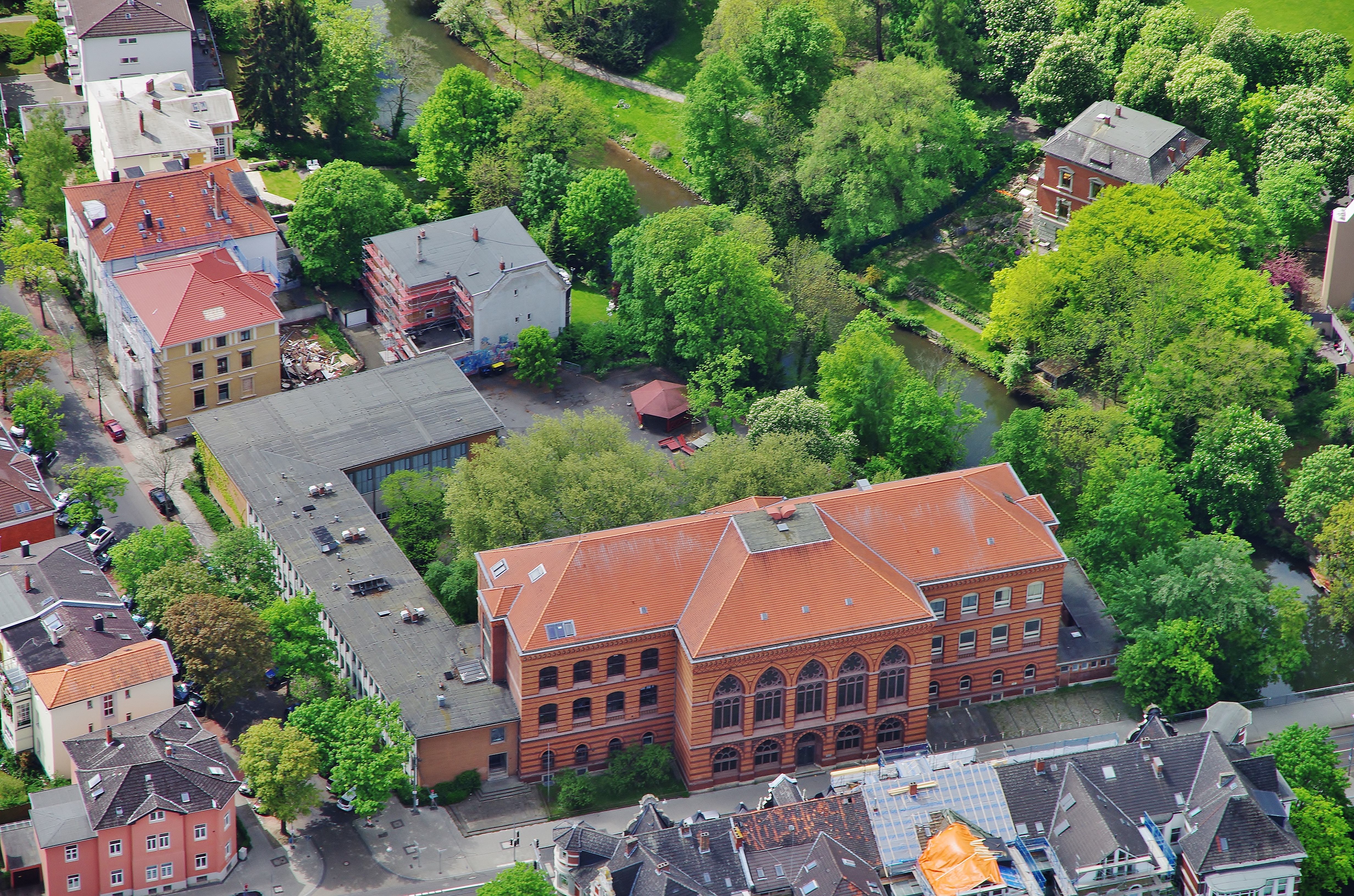 Luftbild Wilhelm-Gymnasium Haupthaus 1