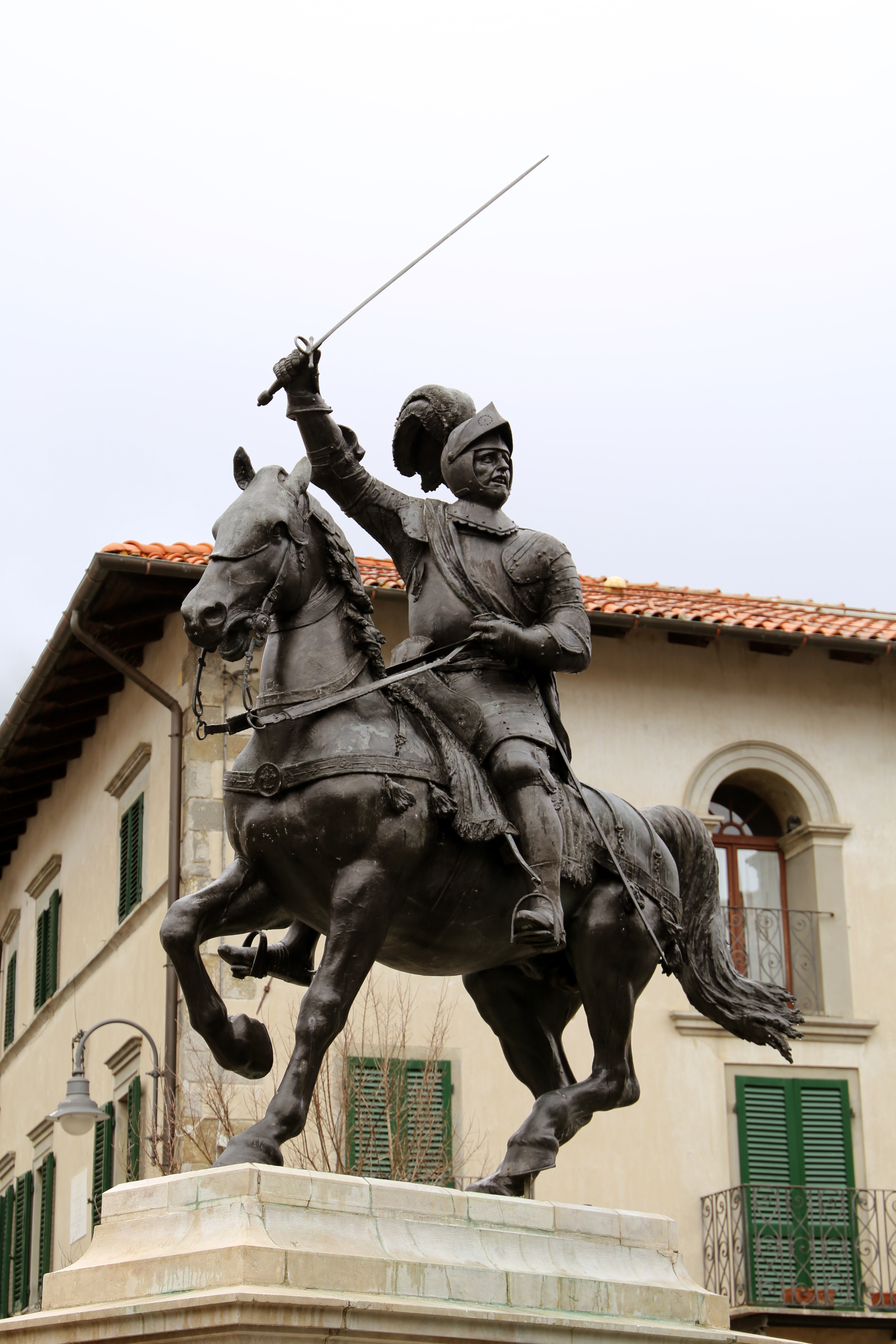 Equestrian monument (1920) to Ferruccio in Gavinana