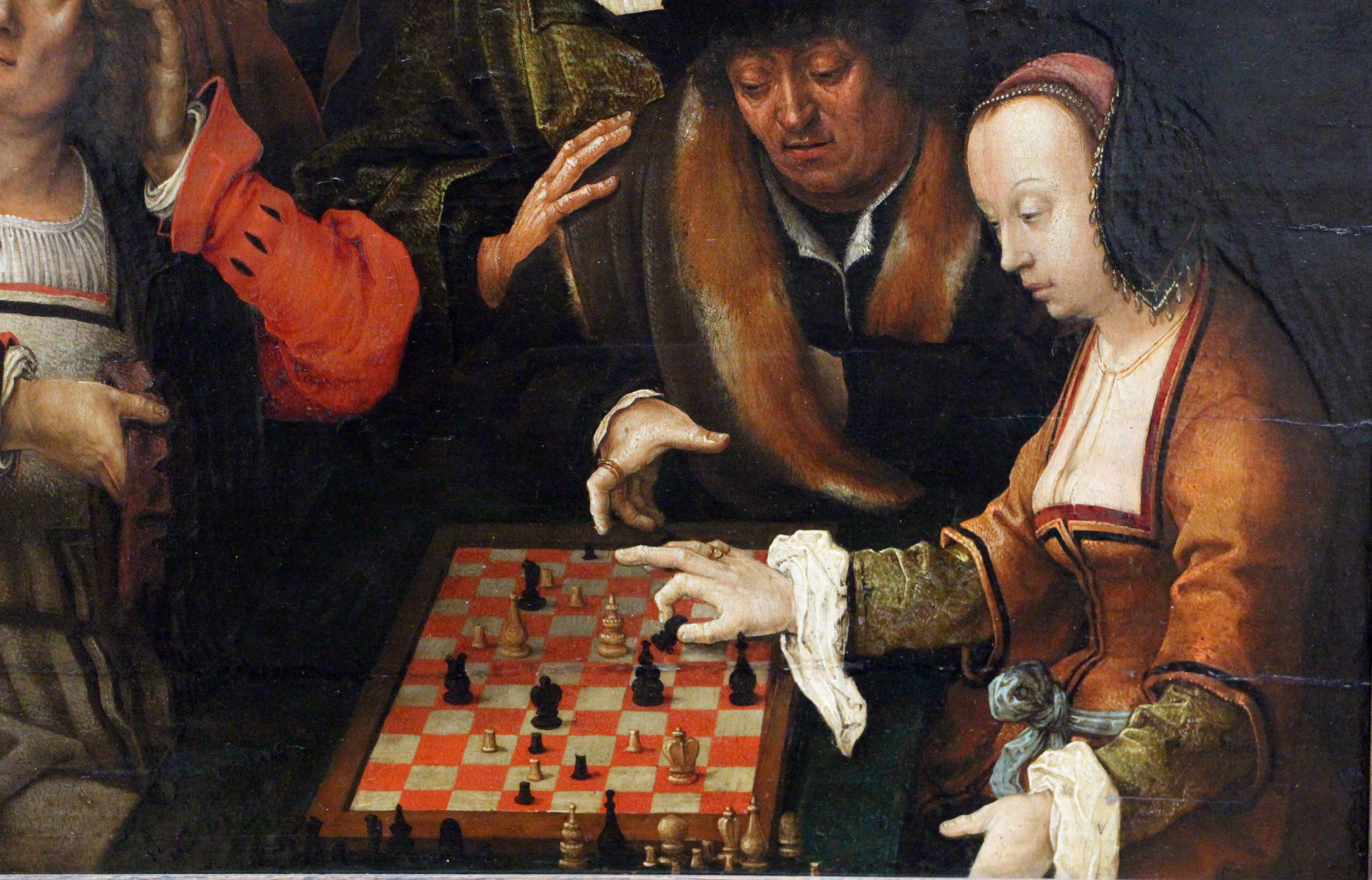 Lucas van Leyden - The Chess Players - Courier Chess - Analysis