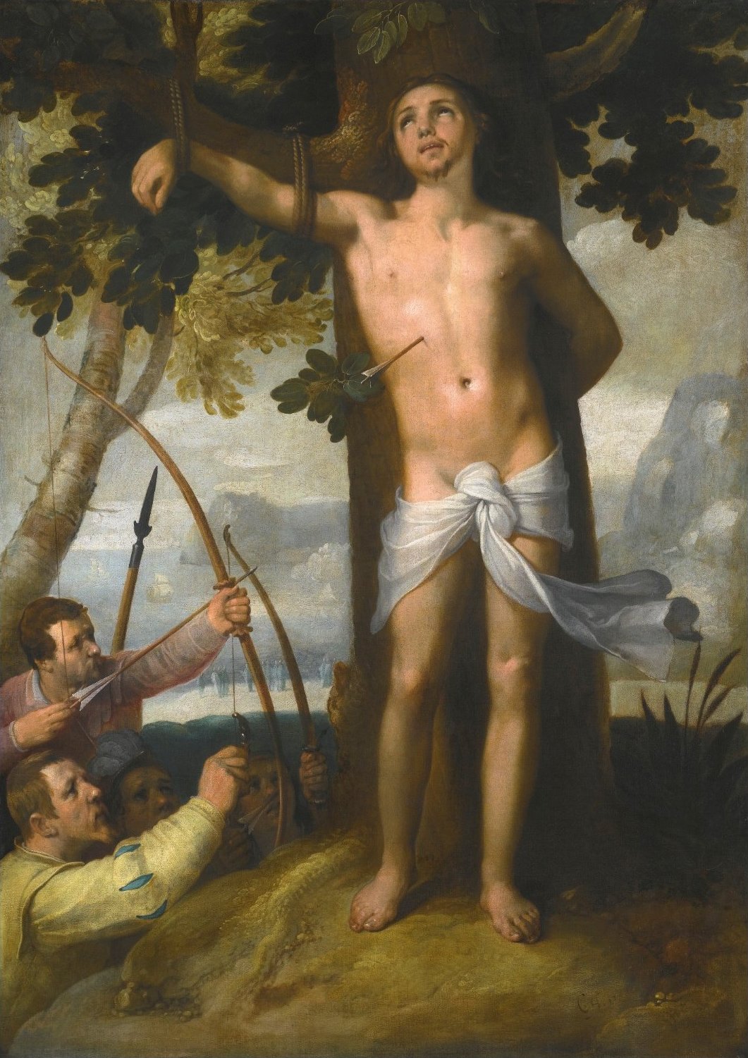 El Santo Sebastian Cornelis Furgoneta Haarlem Sankt Flecha Mártires H A3 0554