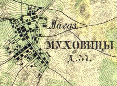 Plano del pueblo de Mukhovitsy.  1860