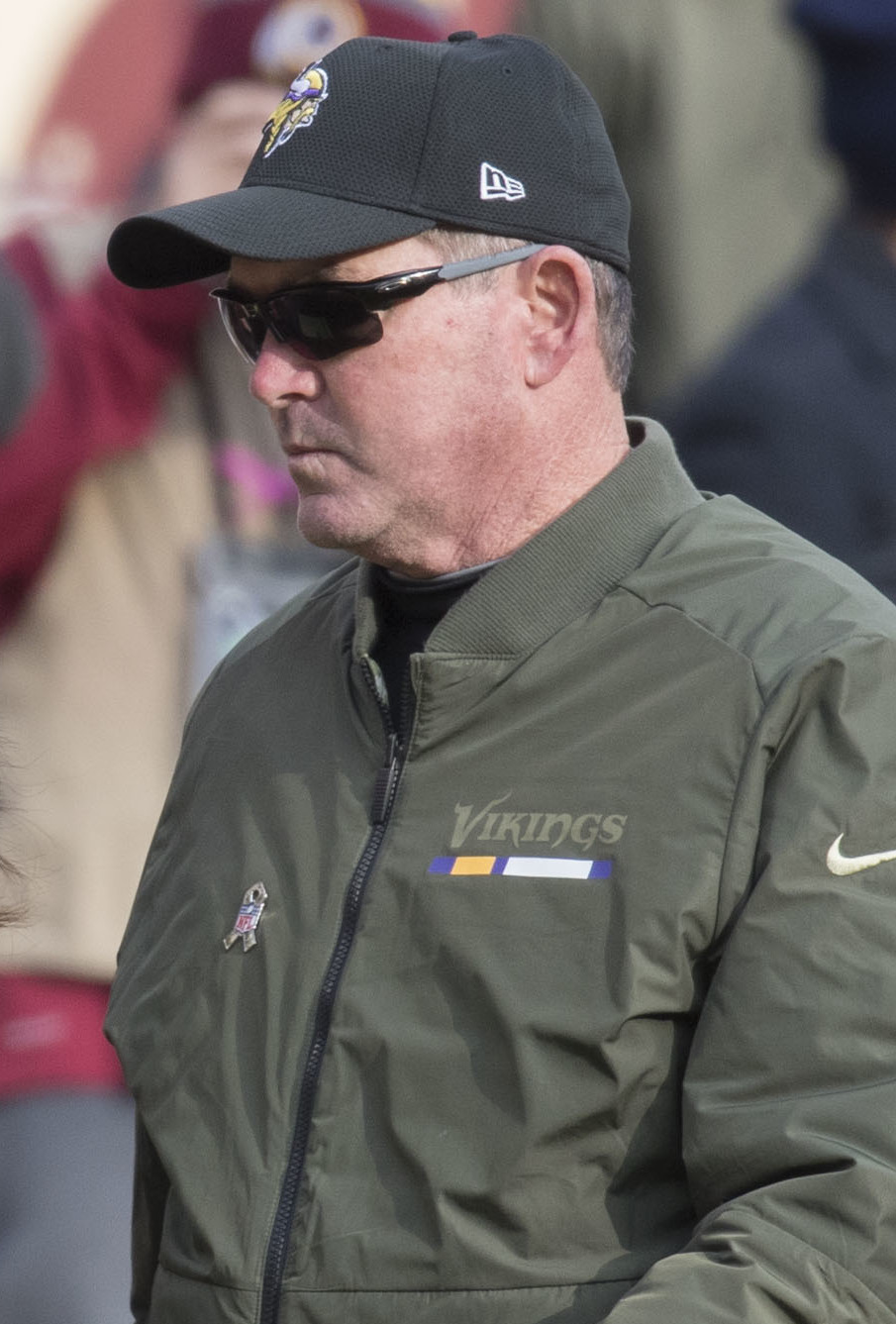 14 September 2015: Minnesota Vikings coach Mike Zimmer during