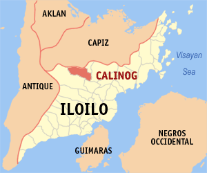 Mapa han Iloilo nga nagpapakita kon hain nahamumutangan an Calinog