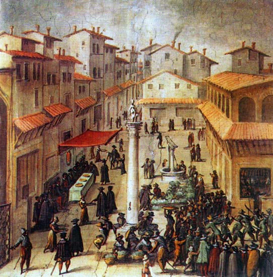 Giovanni Stradano, Piazza del Mercato Vecchio, Palazzo Vecchio, Sala di Gualdrada