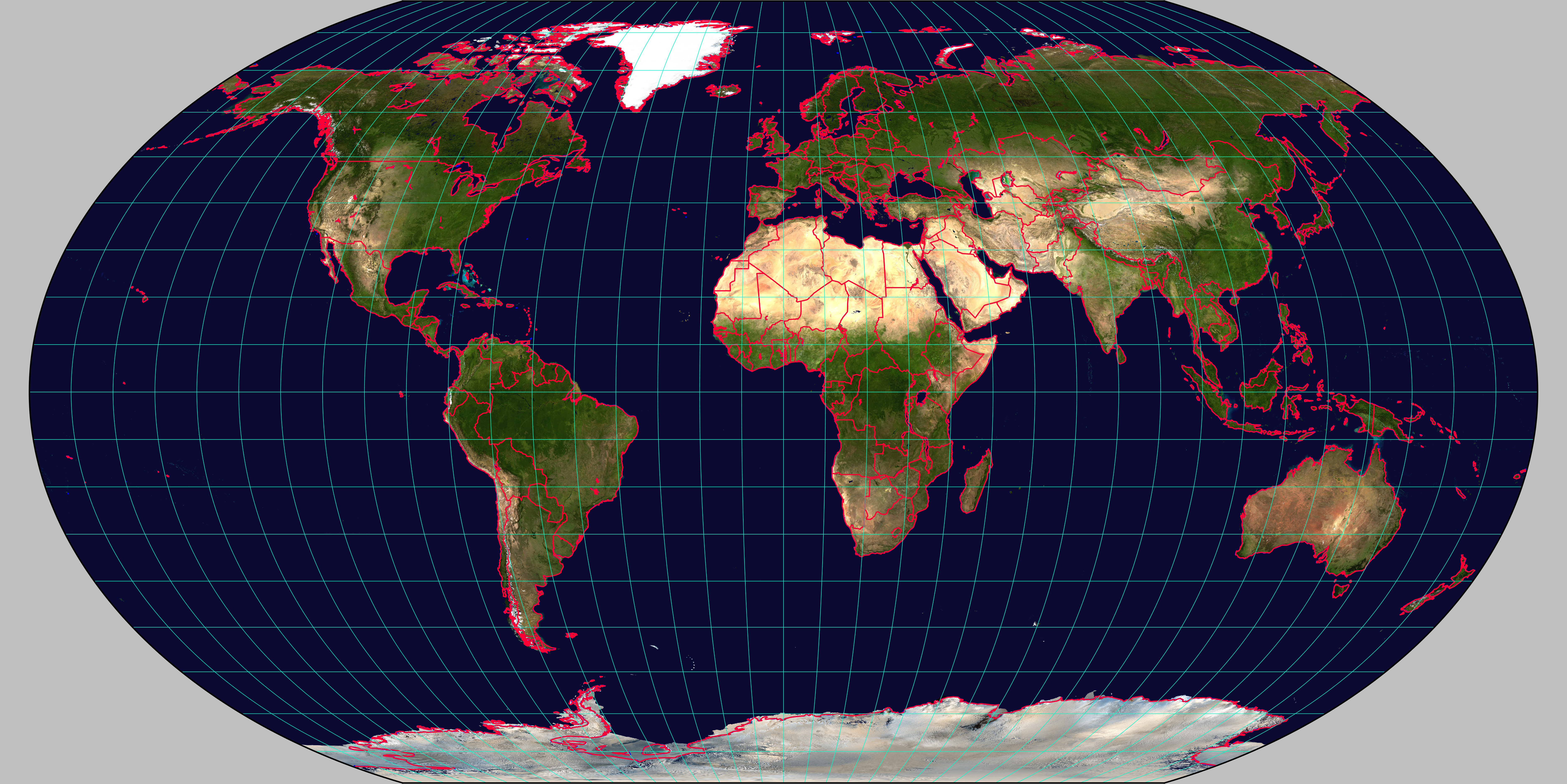 World x. Robinson Projection Map 1939. Large Scale World PNG.