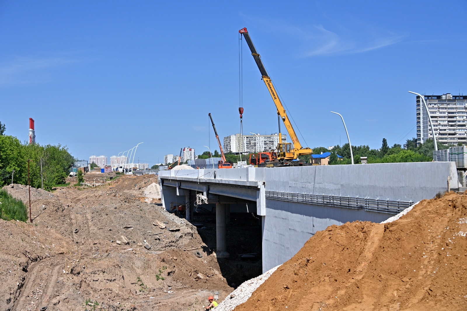 Эстакада Южного участка Московского скоростного диаметра