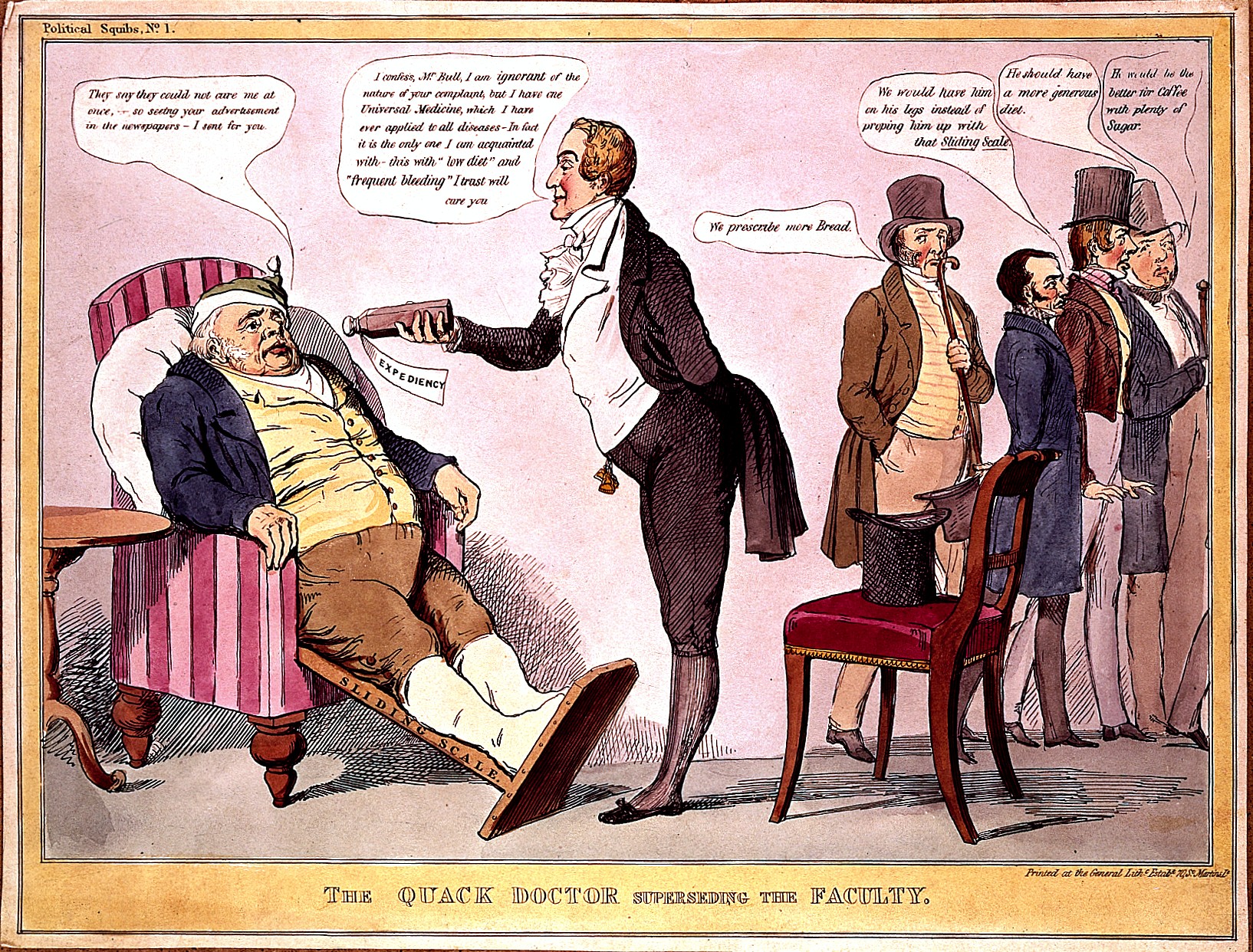 File:A quack doctor offering a gouty John Bull some medicine whil Wellcome  L0018442.jpg - Wikimedia Commons