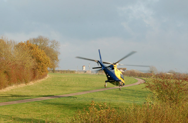 File:Air ambulance on call near Broadwell (4) - geograph.org.uk - 1573864.jpg