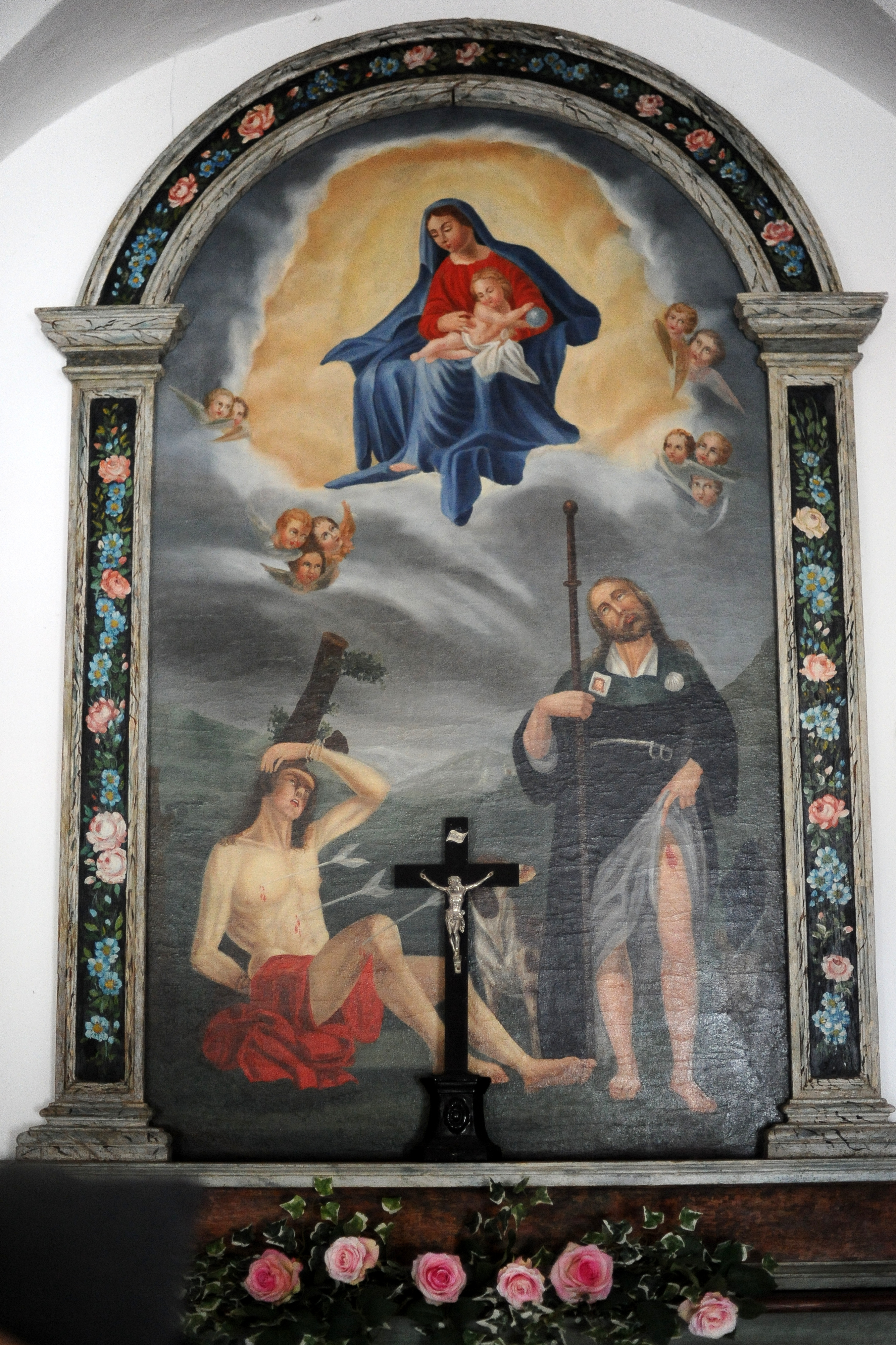 File:Ambito trentino (1836), Madonna con Gesù Bambino in gloria e santi,  Chiesa di San Rocco, Gabbiolo, Trento, TN.jpg - Wikimedia Commons