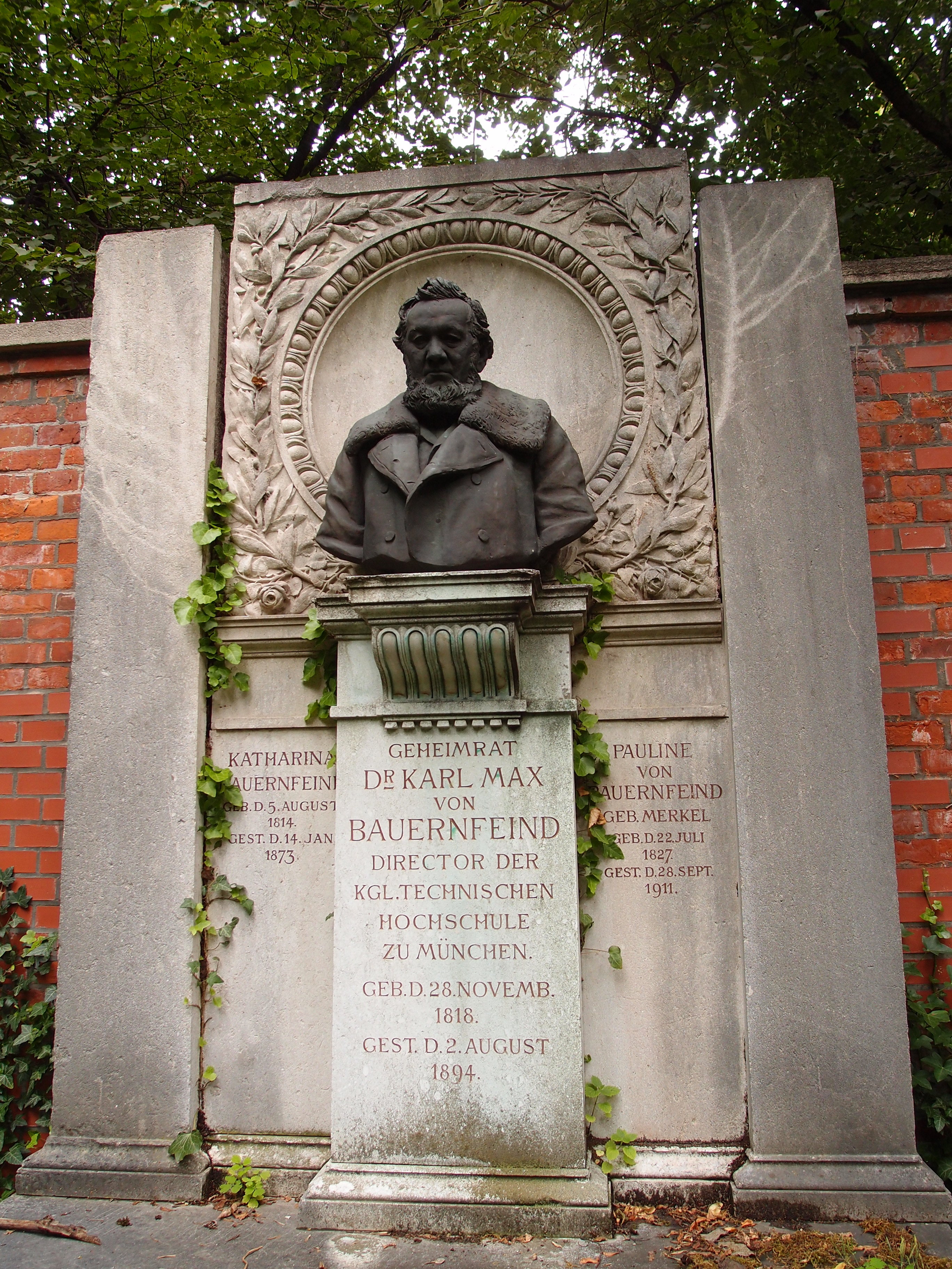 Grave of Karl Max von Bauernfeind at the [[Alter Nordfriedhof (Munich)|Alter Nordfriedhof]] in Munich