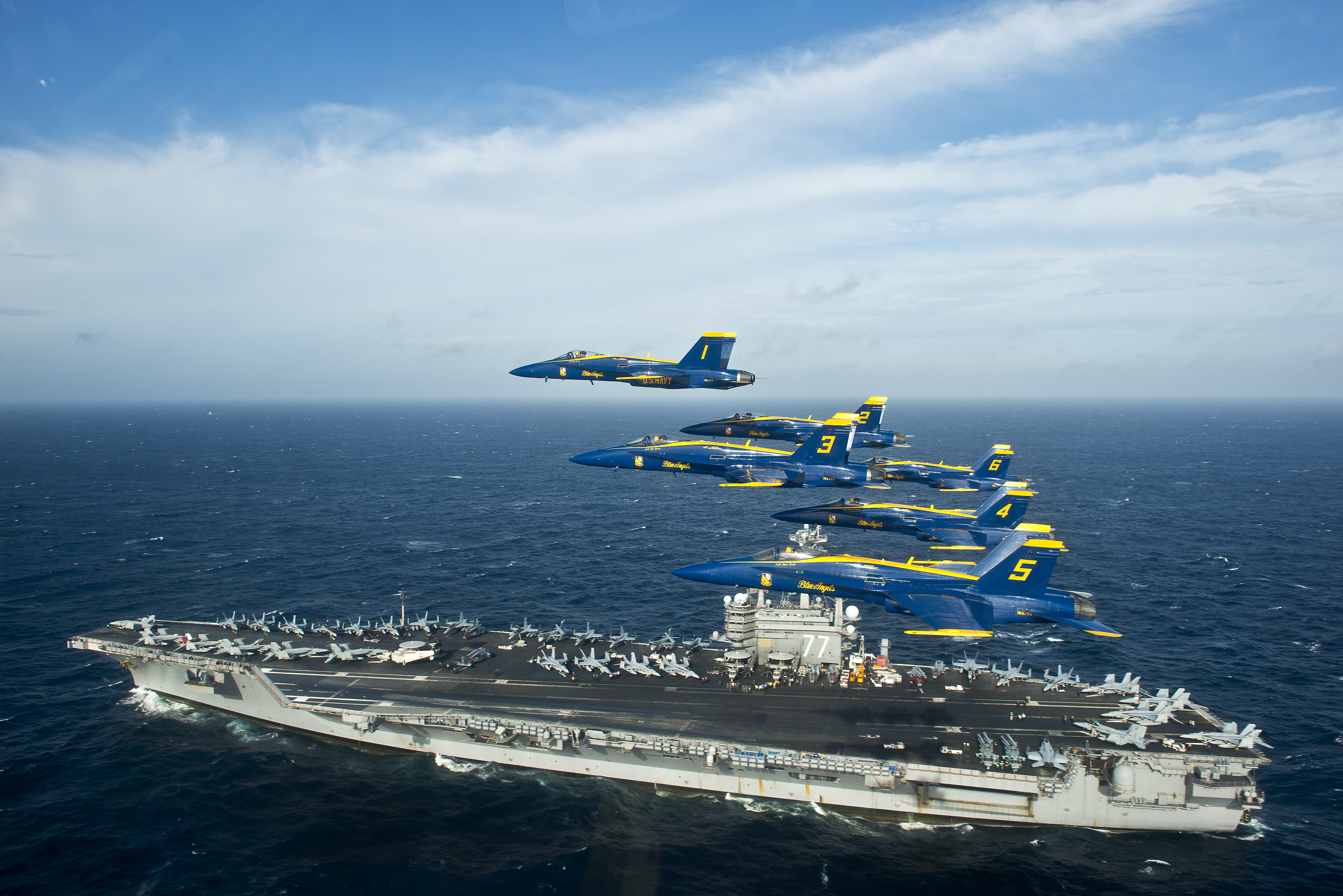 File:Blue Angels fly over USS George Bush. Wikimedia Commons