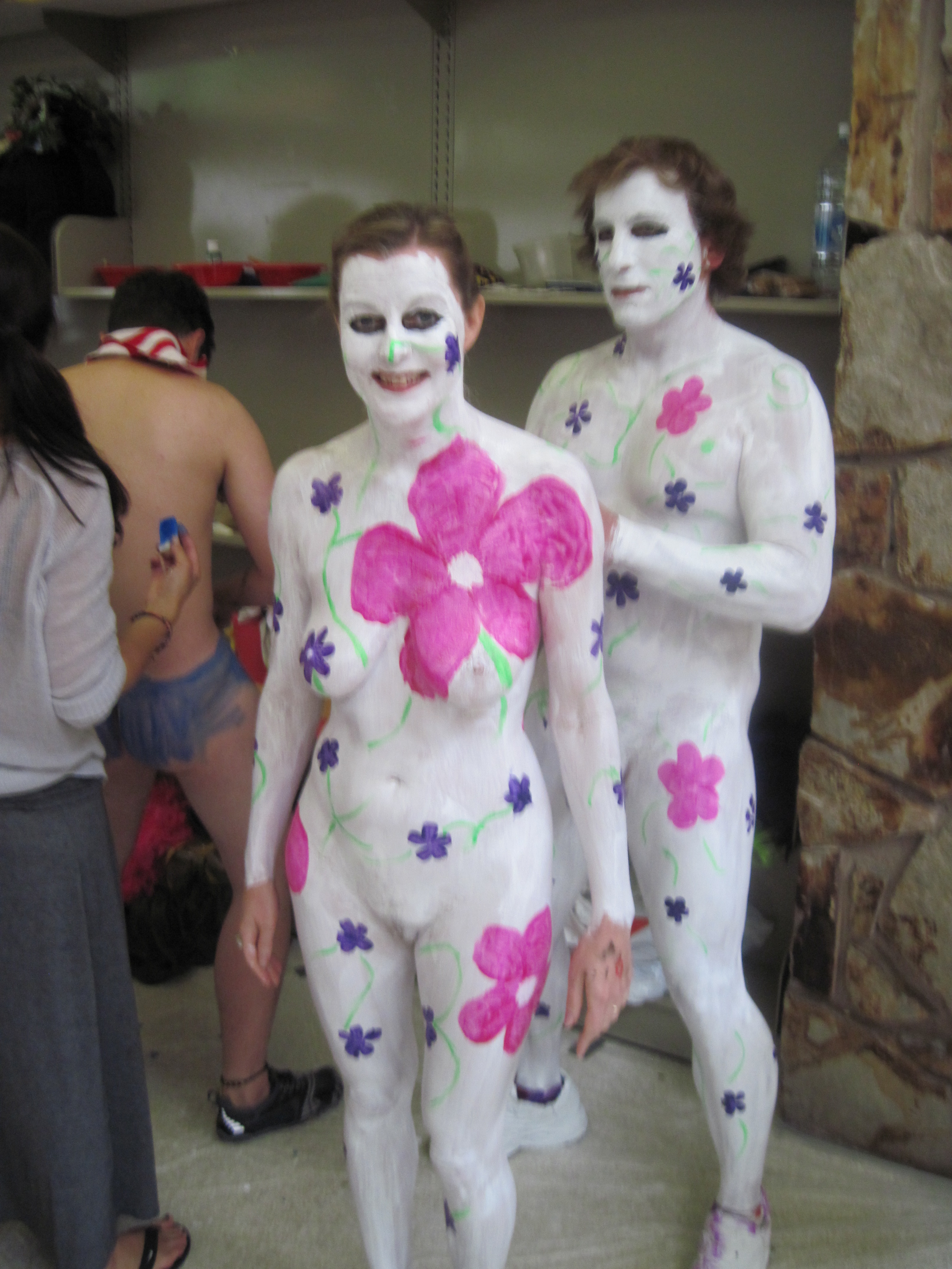 Body painting nudists