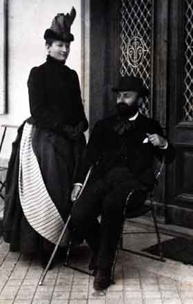 Chausson y su esposa en 1890.