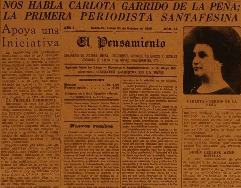 Edición n° 18 de la revista ''El Pensamiento'', en el diario ''El Orden''.