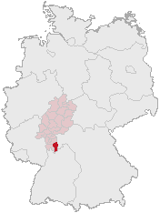 Lage des Odenwaldkreises in Deutschland.GIF