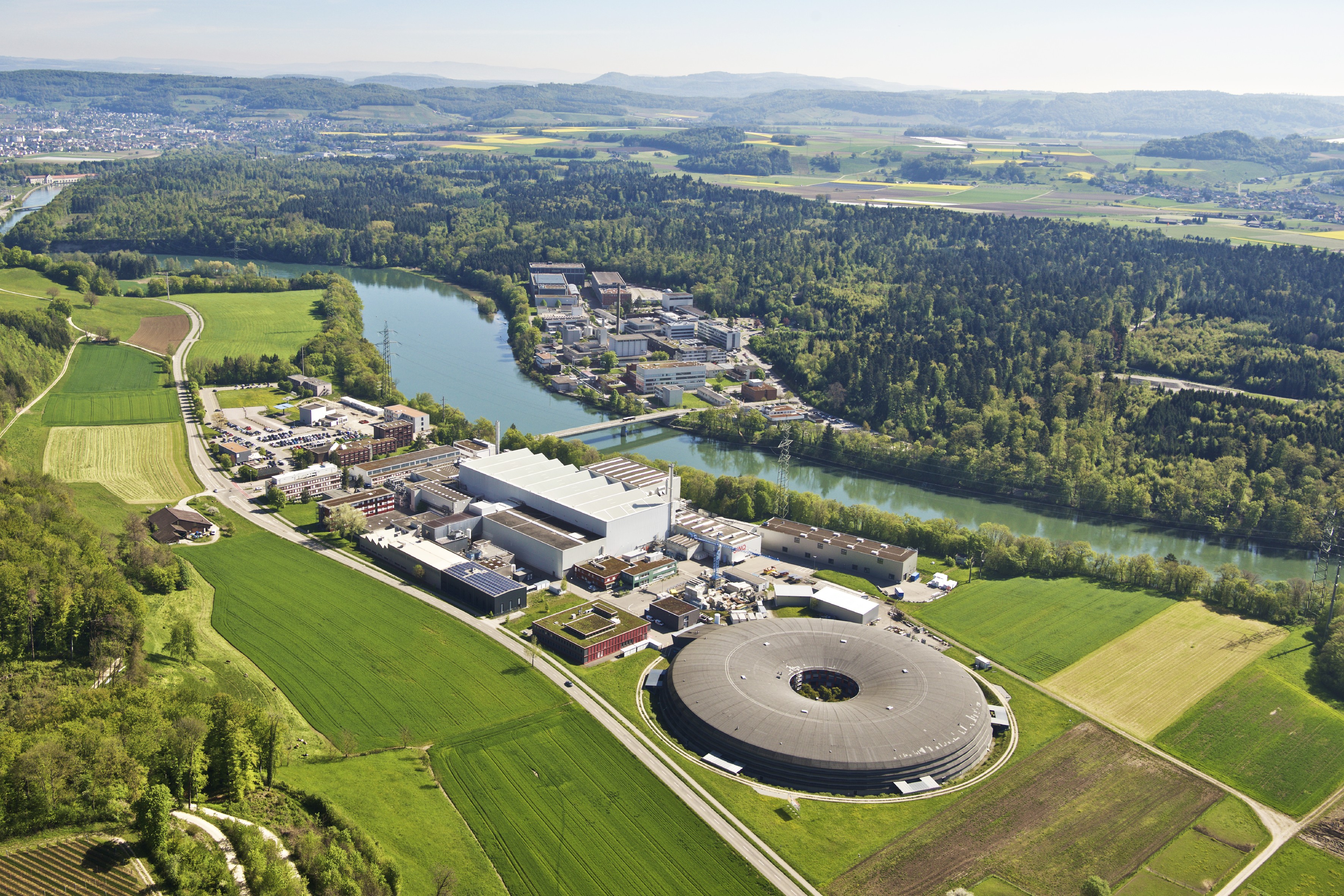 PSI is located on the right and left banks of the River Aare in Canton Aargau, Switzerland