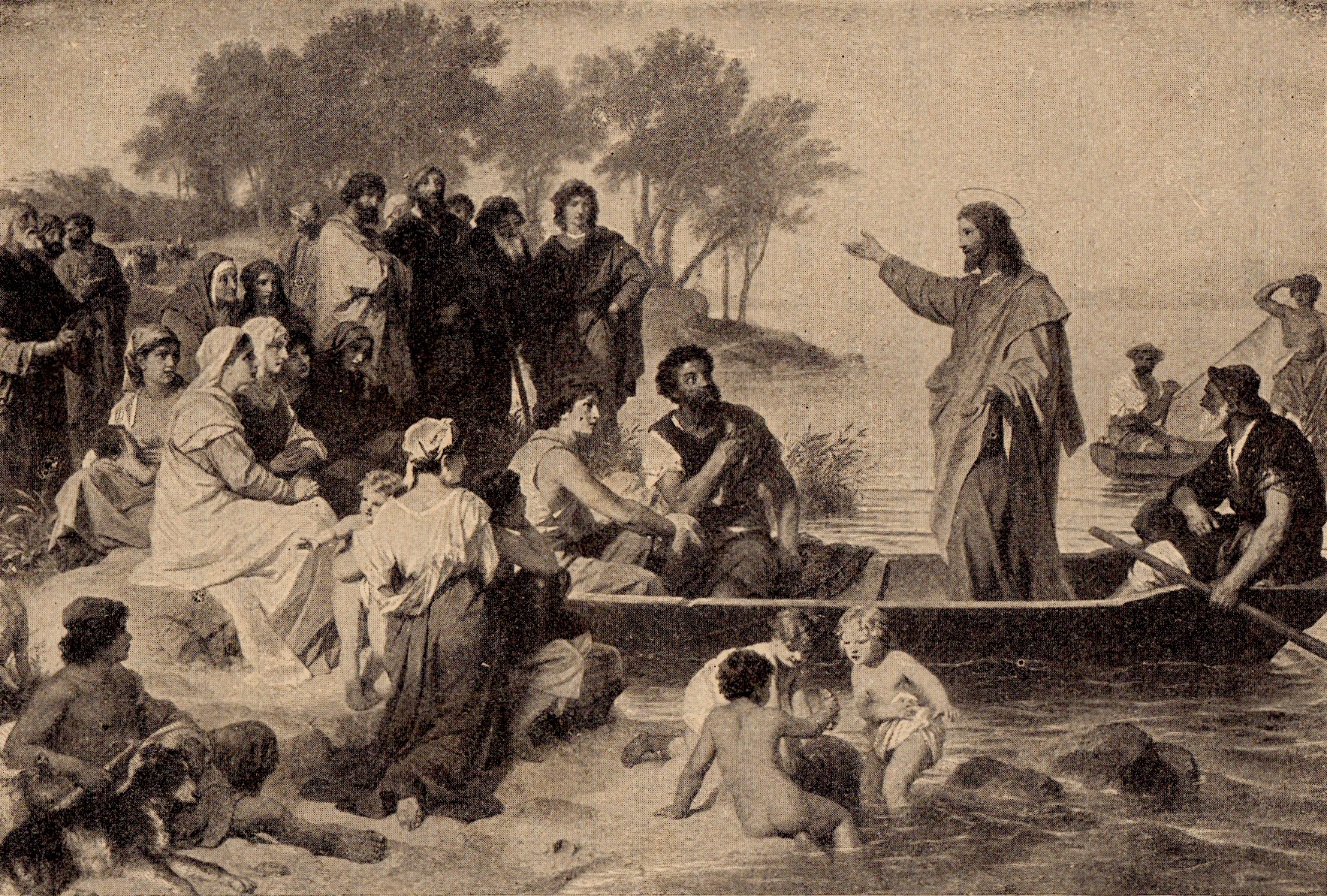 Гофман проповедь Христа на Генисаретском озере
