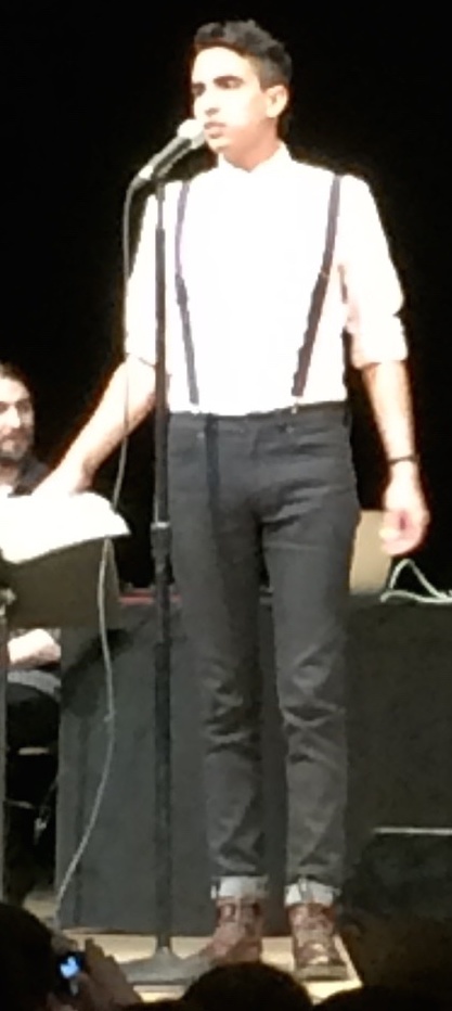 Dylan Marron as Carlos the Scientist in a live episode of Welcome to Night Vale during their Atlanta 2019 tour