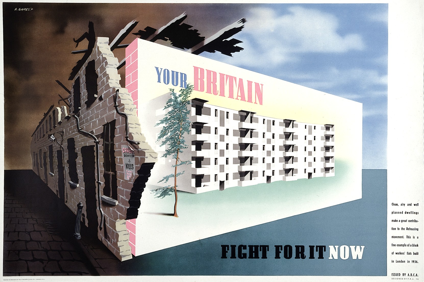 Your Britain. Fight For it Now, 1942 Abram Games poster