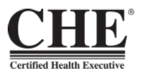 <span class="mw-page-title-main">Certified health executive</span>