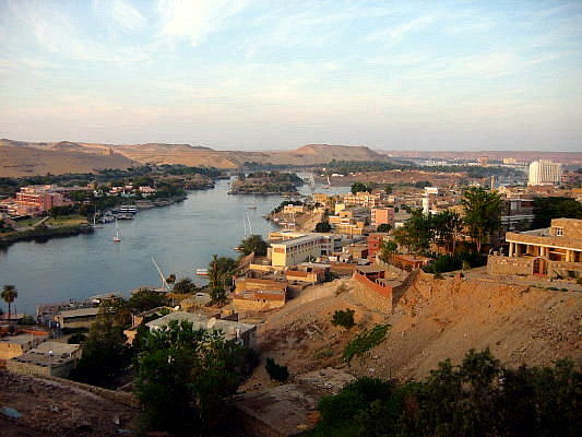 City of Aswan seen from the air