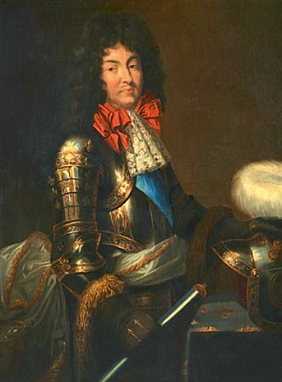 King Louis XIV of France in the costume - French School as art print or  hand painted oil.