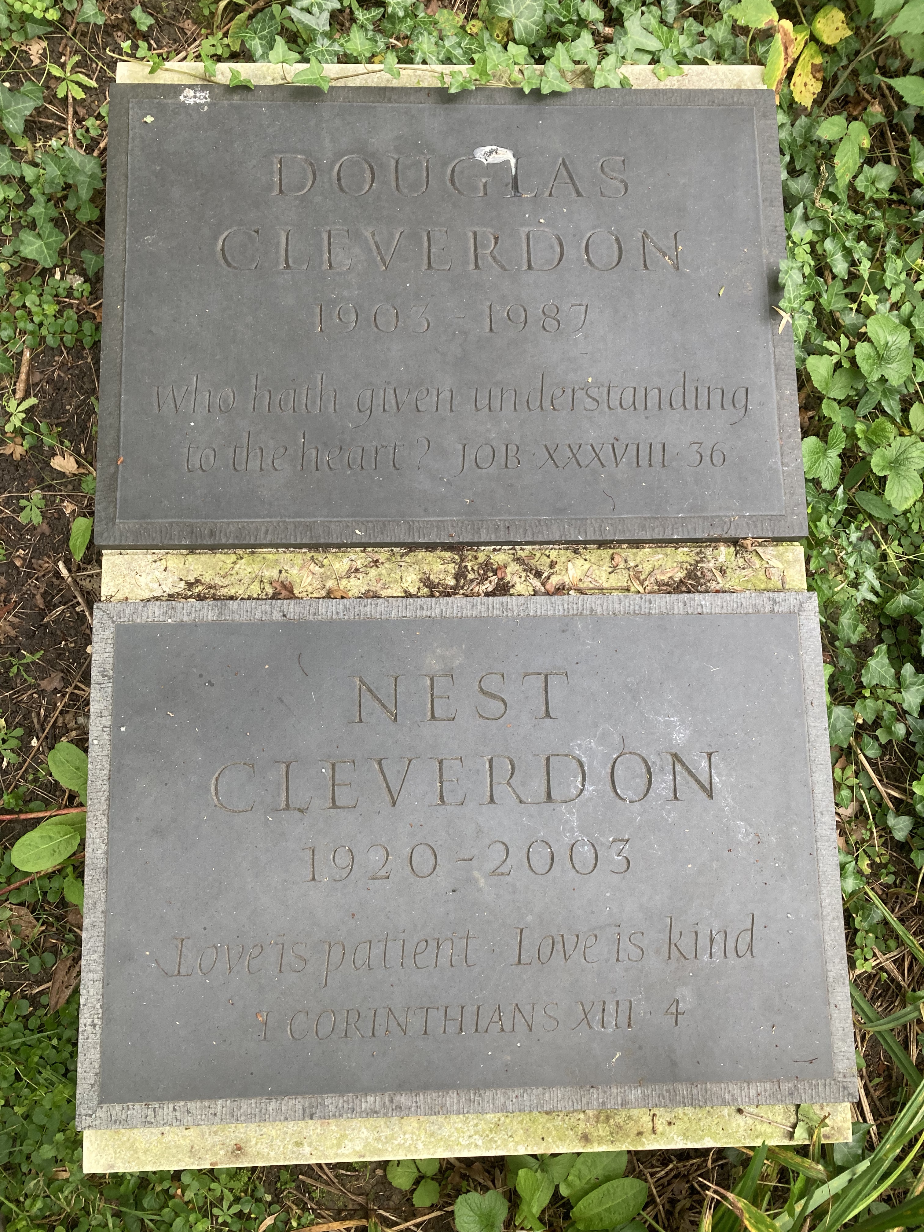 Grave of Douglas and Nest Cleverdon in [[Highgate Cemetery