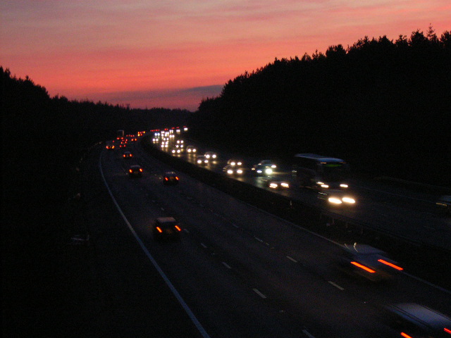 File:M4, Beenham's Heath at sunset - geograph.org.uk - 110929.jpg