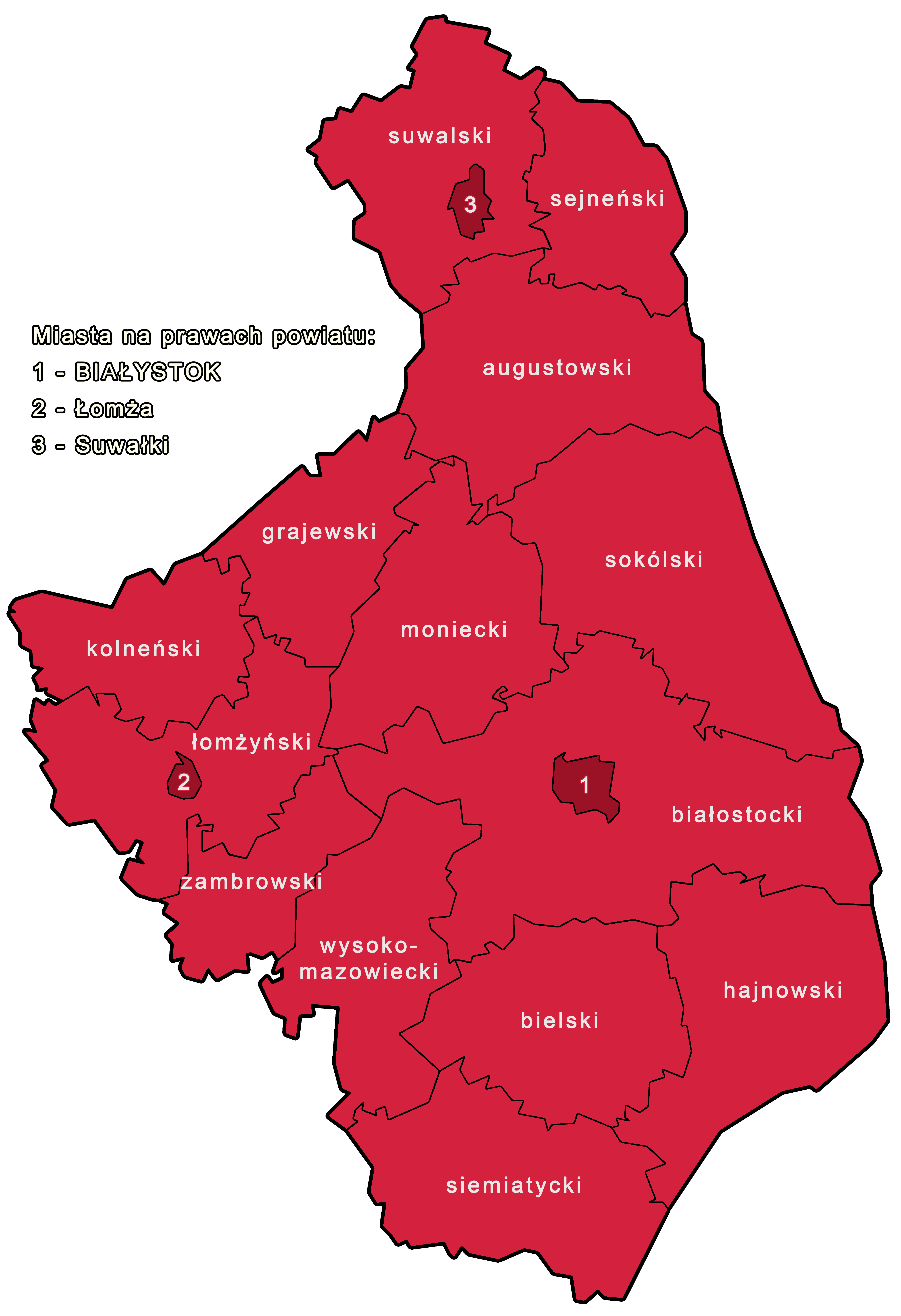 mapa powiatow File:Mapa powiatów województwa podlaskiego.png   Wikimedia Commons