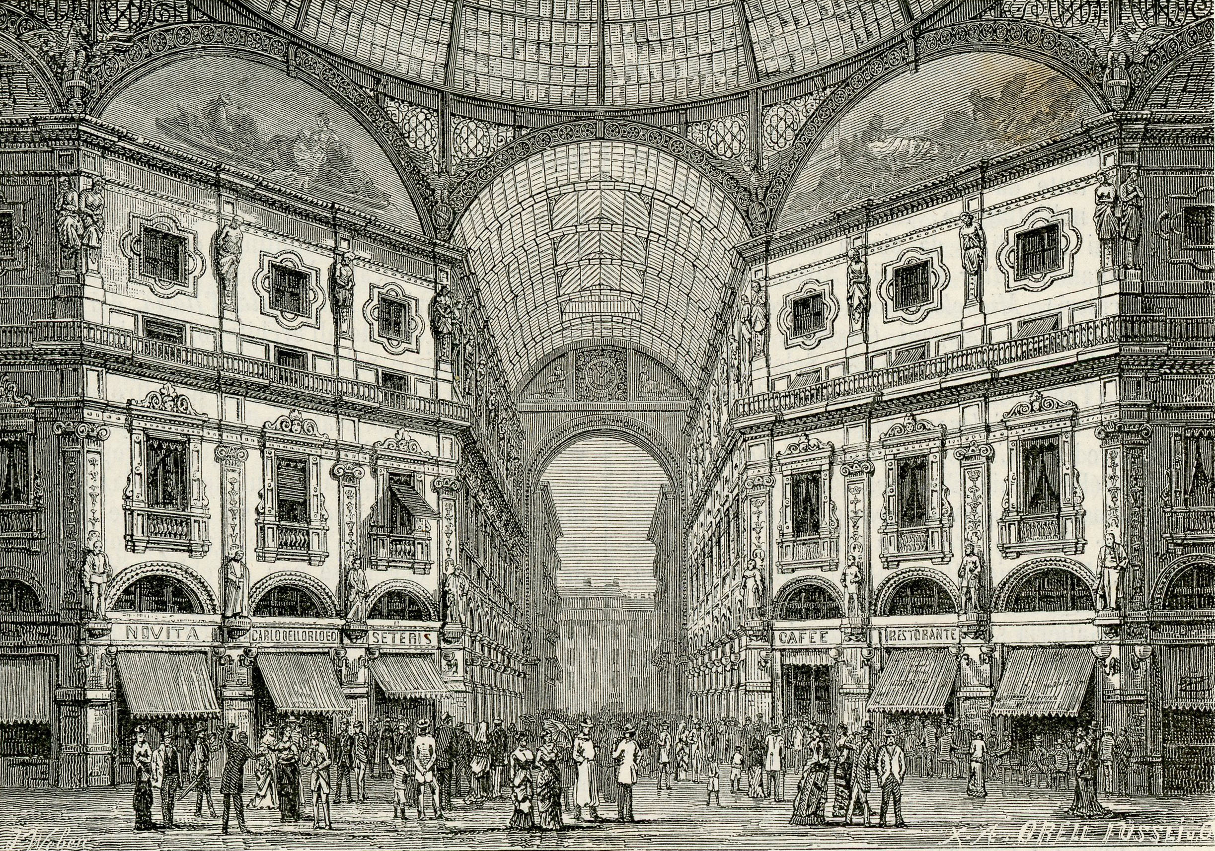 File:Galleria Vittorio Emanuele II di Milano - Interno - Vista da