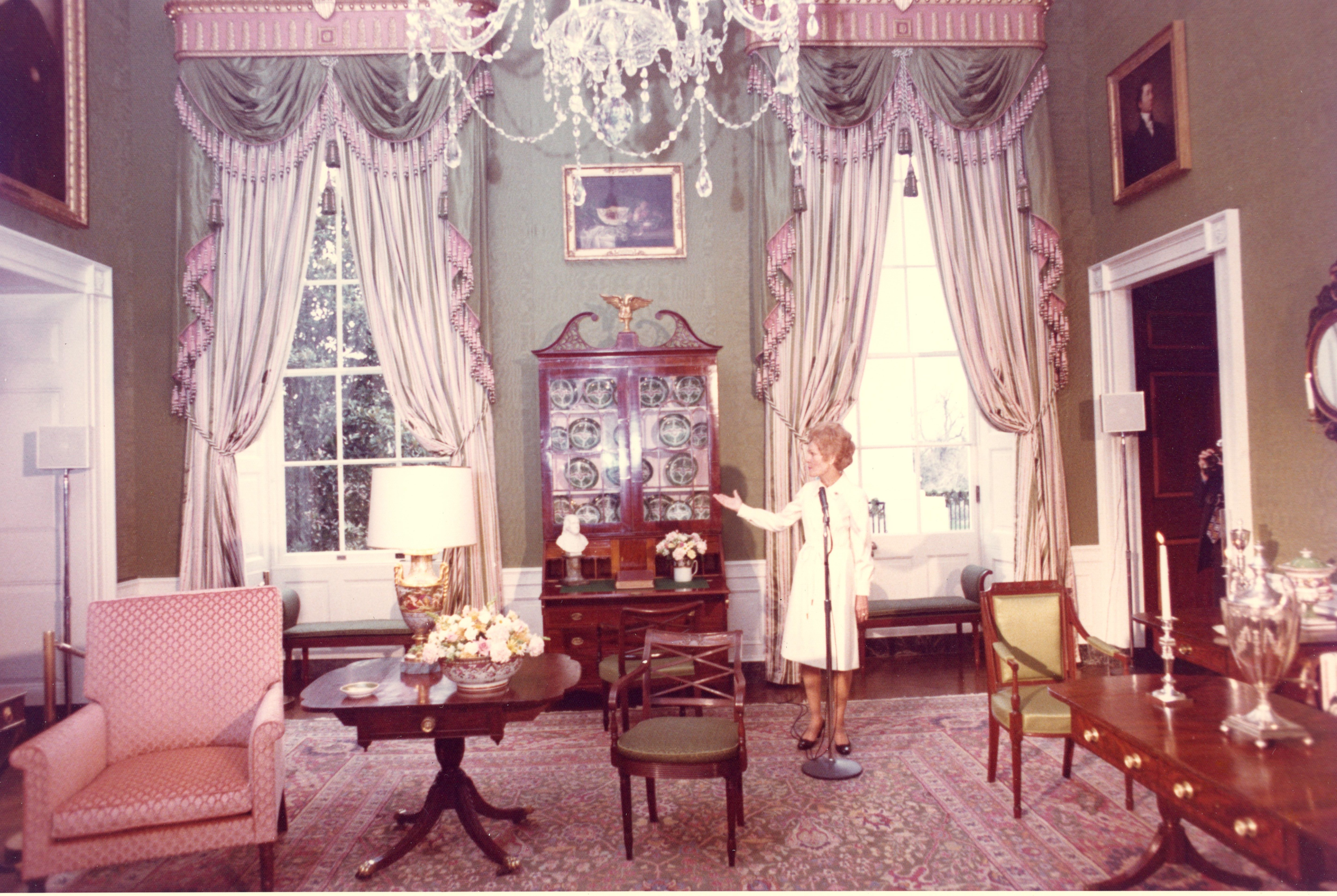 Queen's Sitting Room in White House during Kennedy Administration Photo Print 
